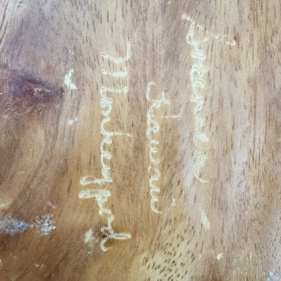 Vintage Monkey Pod BowlsSet Wood Leaf Serving Snack Tray Woodcraft Hawaii - Picture 7 of 7